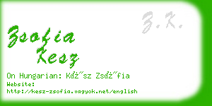 zsofia kesz business card